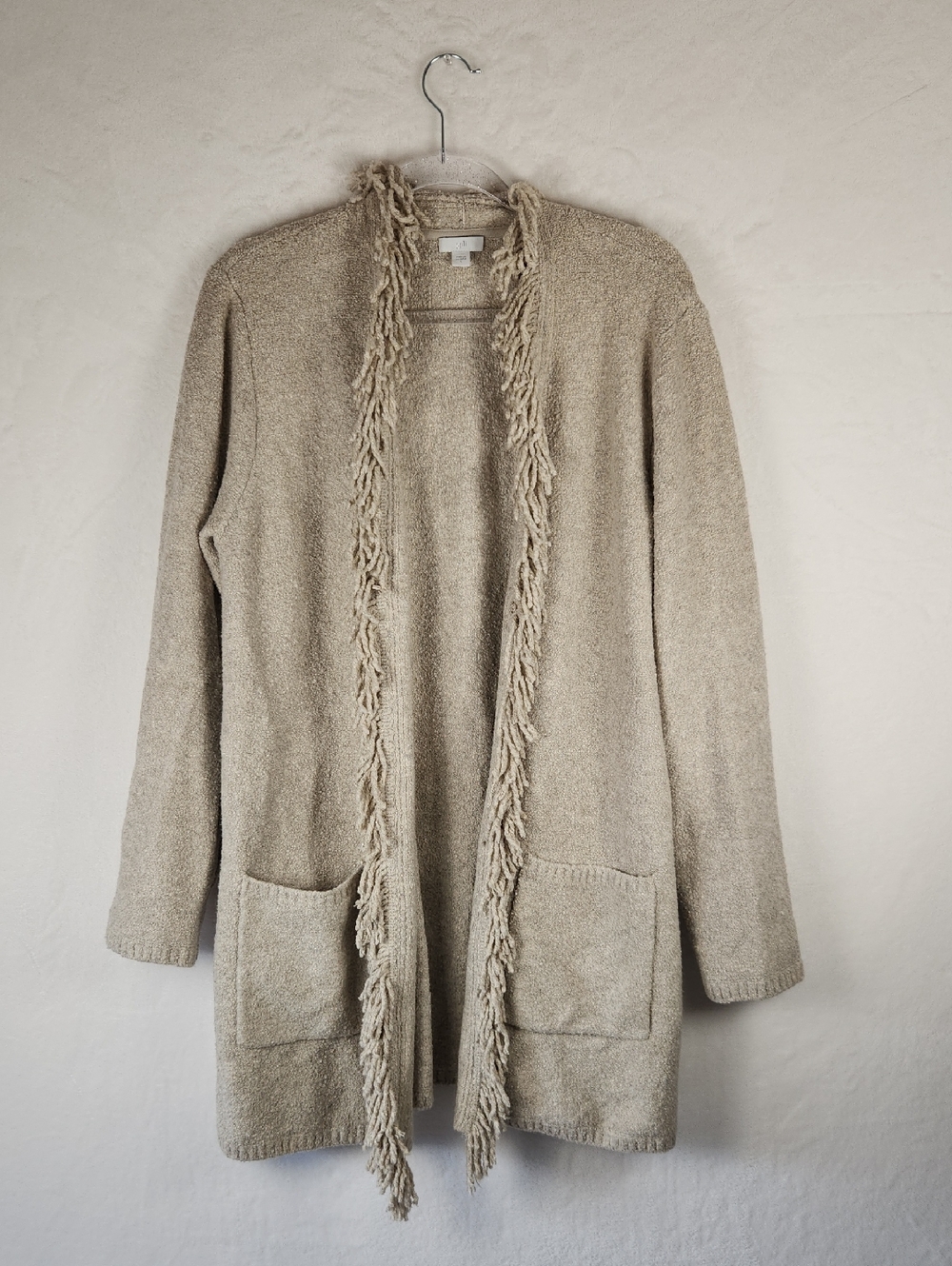J. Jill Cardigan Sweater Size L Cream Color